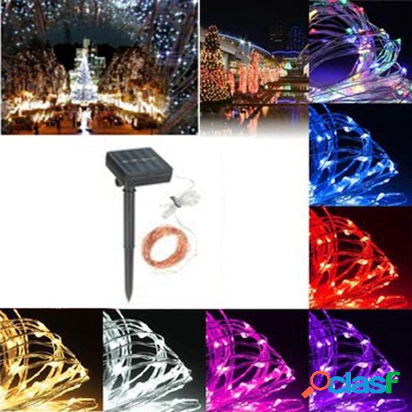 13m 120 LED solare stringa di rame festa di nozze luce
