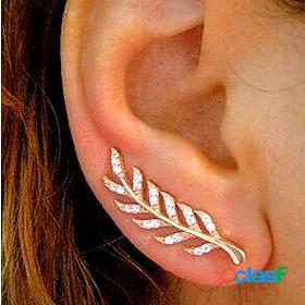 2pcs Stud Earrings Ear Climbers For Cubic Zirconia Womens