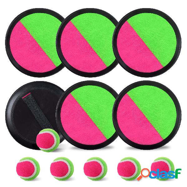 6 racchette e 6 palline Gioco di lancio e cattura della