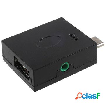 Adattatore Audio & OTG USB 3.1 Tipo-C / 3.5mm - Nero