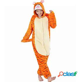 Adults Kigurumi Pajamas Tiger Onesie Pajamas Flannel Toison