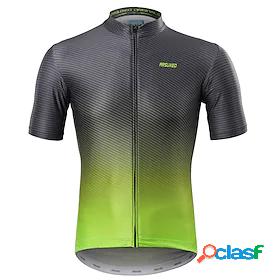 Arsuxeo Mens Cycling Jersey Short Sleeve Bike Jersey with 3