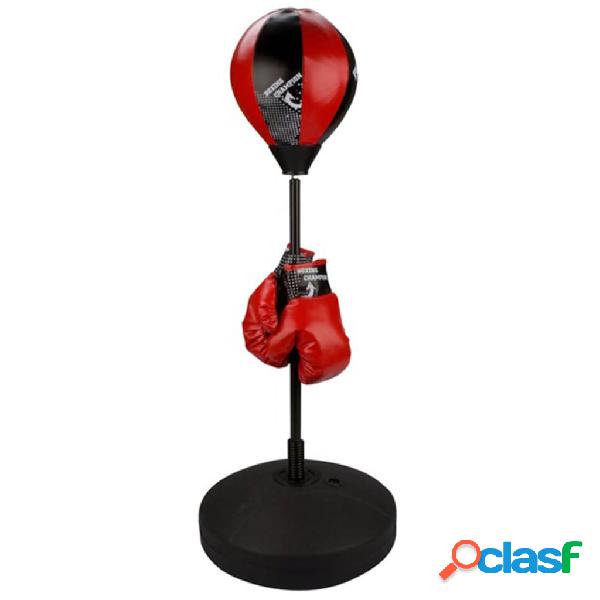 Avento Junior Set Palla da Box Nero/Rosso con Riflesso 41BE