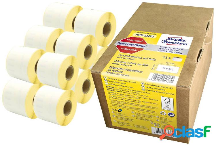 Avery-Zweckform AS0722420 Etichette 101 x 54 mm Carta Bianco