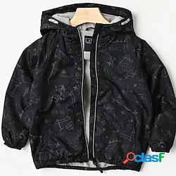 Bambino Da ragazzo Cappotto Manica lunga Nero Cartoni