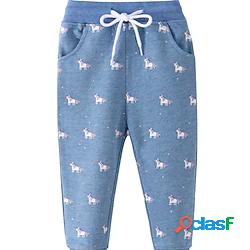 Bambino Da ragazzo Pantaloni Azzurro Animali Autunno