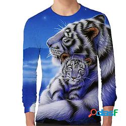 Bambino Da ragazzo maglietta Manica lunga Stampa 3D Tigre