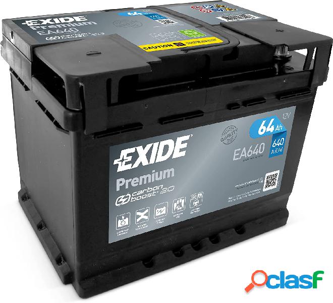 Batteria Auto Exide 64 Ah 640A 12V CARBON BOOST PREMIUM