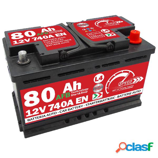 Batteria Auto Speed L4 80Ah 740A 12V AFB Start&Stop = Exide