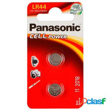 Batteria a Bottone Micro Alcalina Panasonic LR44 - 2 Pezzi