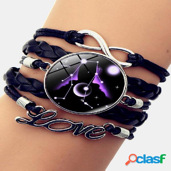 Braccialetto Vintage Twelve Constellation Bracciale LOVE