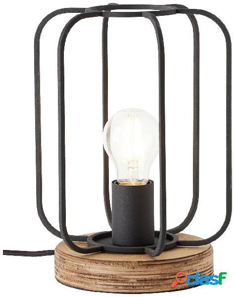 Brilliant Tosh 93147/66 Lampada da tavolo E27 Legno (scuro),