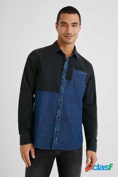 Camicia ibrida jeans 100% cotone - BLACK - S