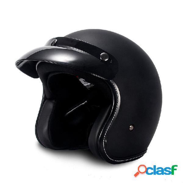 Casco moto vintage 3/4 con visiera lente Mezza sicurezza