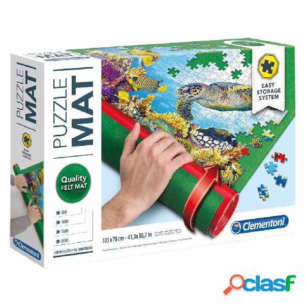 Clementoni Tappetino per Puzzle 105x78 cm in Feltro Verde