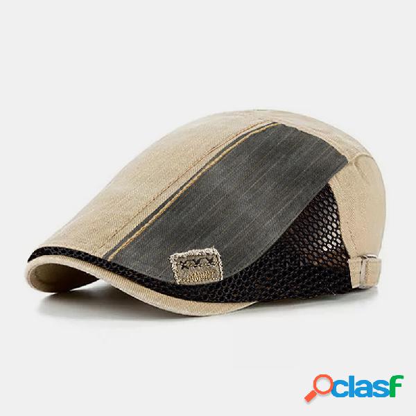 Collrown Berretto con berretto in rete da uomo Patchwork