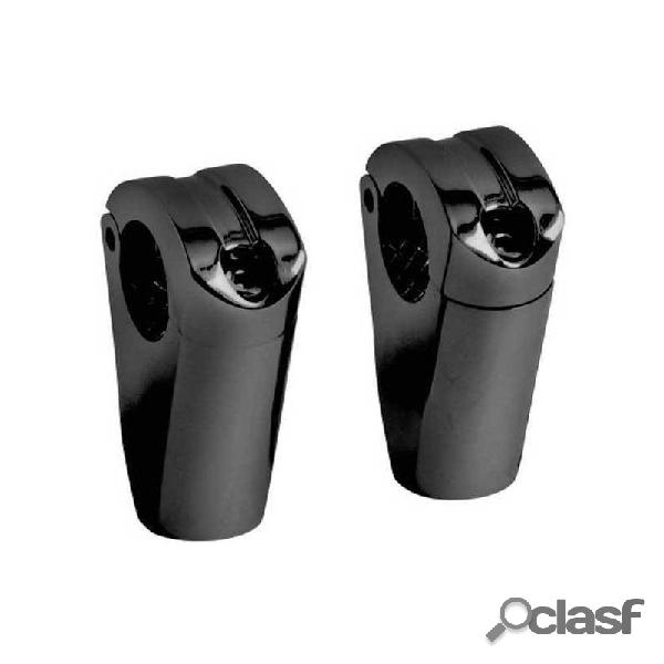 Coppia riser manubrio 32mm rialzo 65mm nero