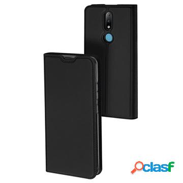 Custodia a Flip Dux Ducis Skin Pro per Nokia 2.4 - Nera