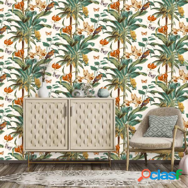 DUTCH WALLCOVERINGS Carta da Parati Tropical Palm Verde e