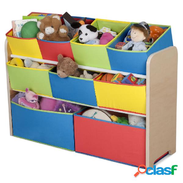 Delta Children Scaffale Giocattoli Deluxe con Contenitori