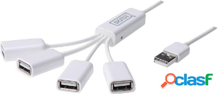 Digitus DA-70216 4 Porte Hub USB 2.0 Bianco