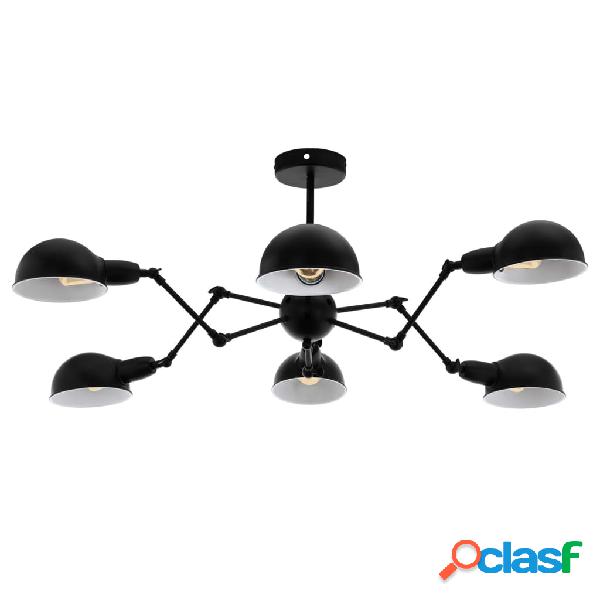 EGLO Lampadario Exmoor con 6 Lampadine in Acciaio Nero