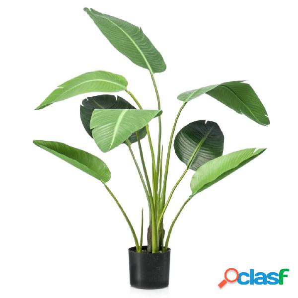 Emerald Pianta Strelitzia Artificiale 120 cm in Vaso Verde
