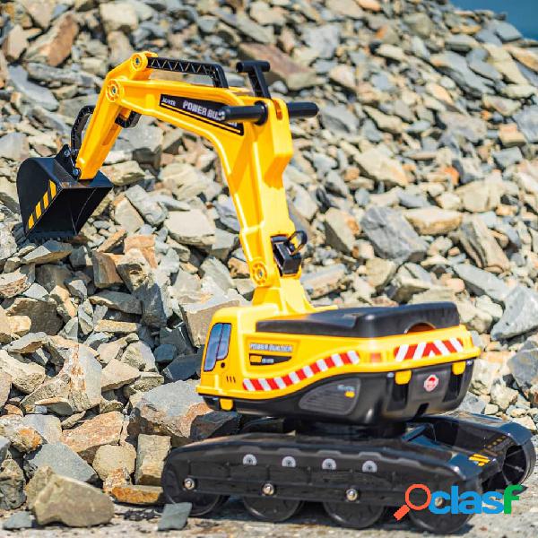 FALK Escavatore Cavalcabile per Bambini Power Builder Giallo