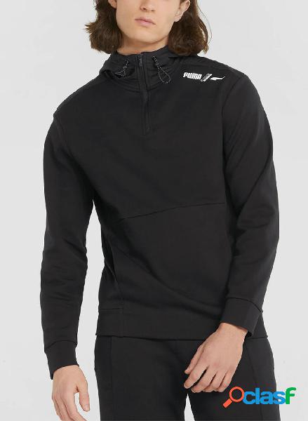 FELPA CON CAPPUCCIO CON MEZZA ZIP RAD/CAL
