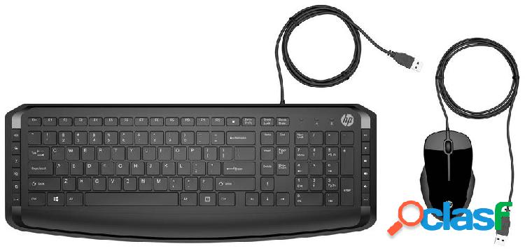 HP Pavilion 200 Cablato, USB Kit tastiera, mouse Tedesco,