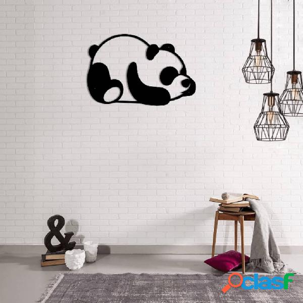 Homemania Decorazione da Parete Panda 50x35 cm in Acciaio