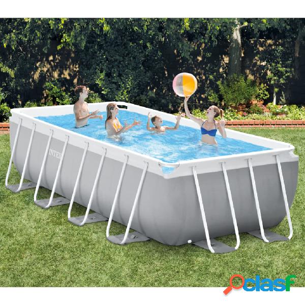 INTEX Set Piscina Prism Frame Rettangolare 488x244x107cm