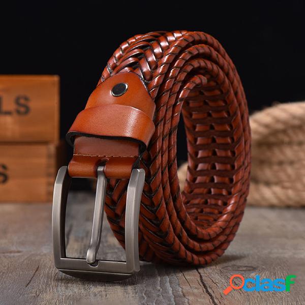 JASSY 110-125cm Breathable Mens Leather Vintage Casual Pin