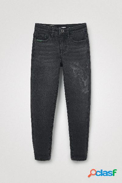 Jeans ricamo - BLACK - 9/10