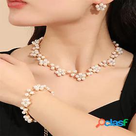 Jewelry Set Womens Mothers Day Festival Alloy Flower