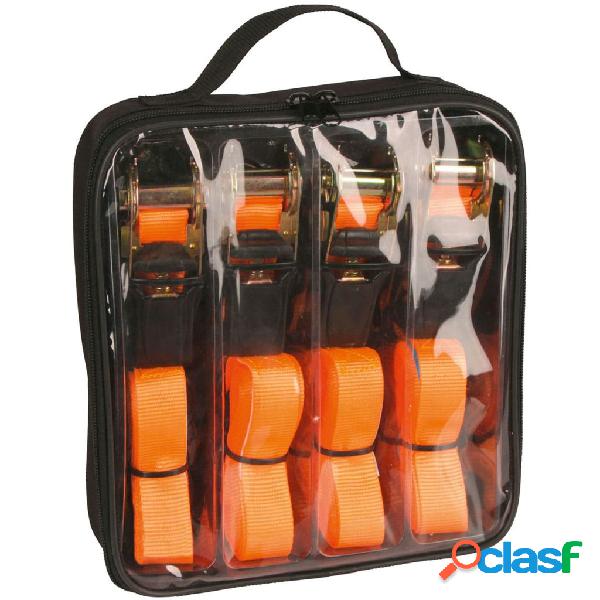 Kerbl Set 4 Pz Cinghie di Fissaggio con Cricchetto 5 m 500