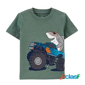Kids Boys T shirt Short Sleeve 3D Print Crewneck Shark