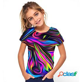 Kids Girls T shirt Tee 3D Printed Short Sleeve Graphic