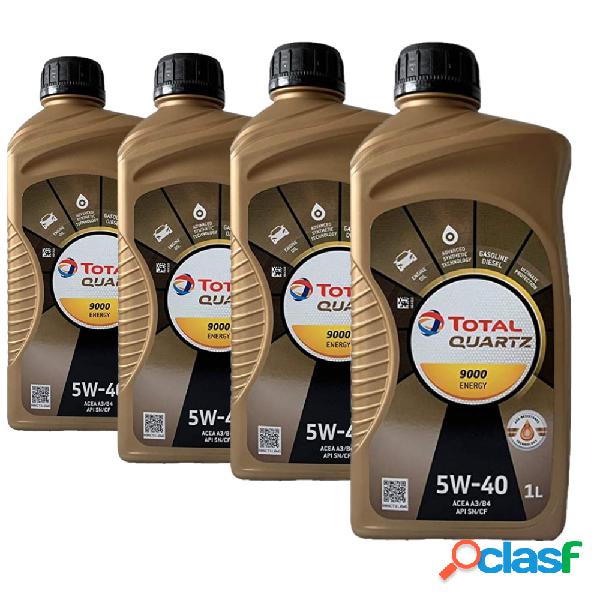 Kit Olio Motore Total Quartz 9000 5W40 Litri 4