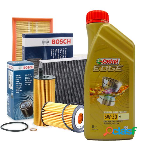 Kit tagliando filtri Bosch + Castrol 5w30 Bmw 5 520 d