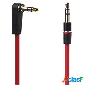 L-shaped Male to Male 3.5mm Audio Cable - 1.3m - Red