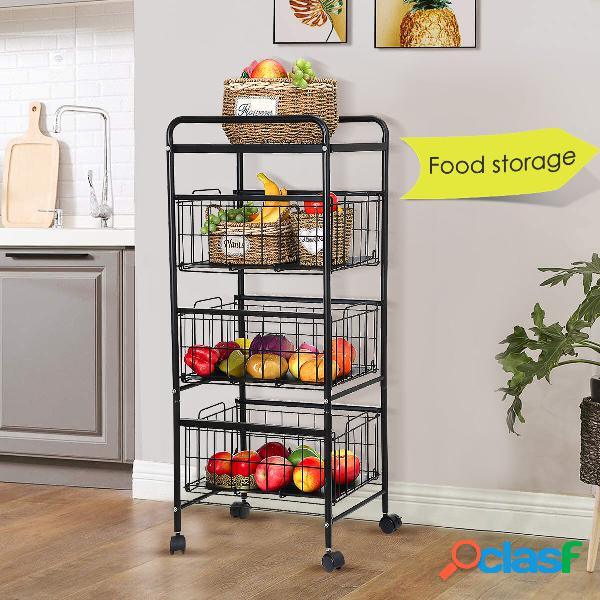 Large 2/3/4/5 Tier Kitchen Fruit Vegetable Holder Storage