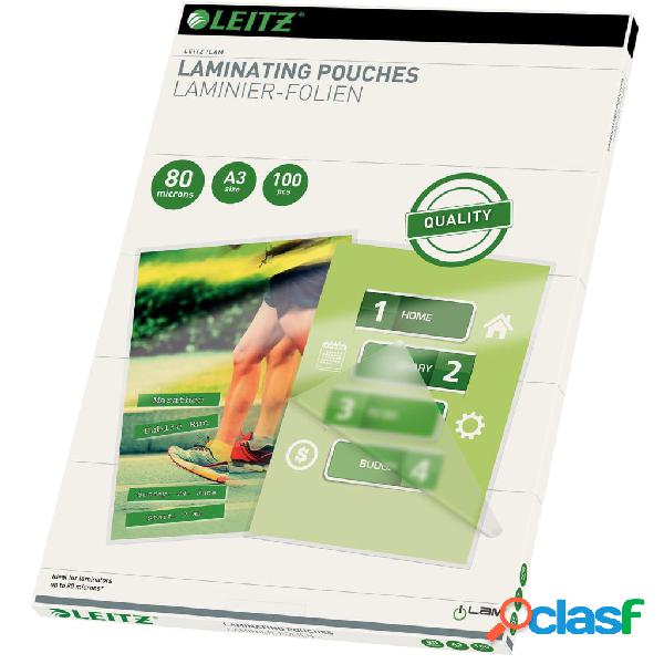 Leitz Sacchetti di Laminazione 80 Micron A3 100 pz