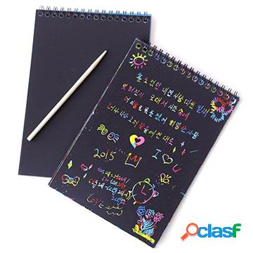 Magic Rainbow Scratch Art Notebook for Kids