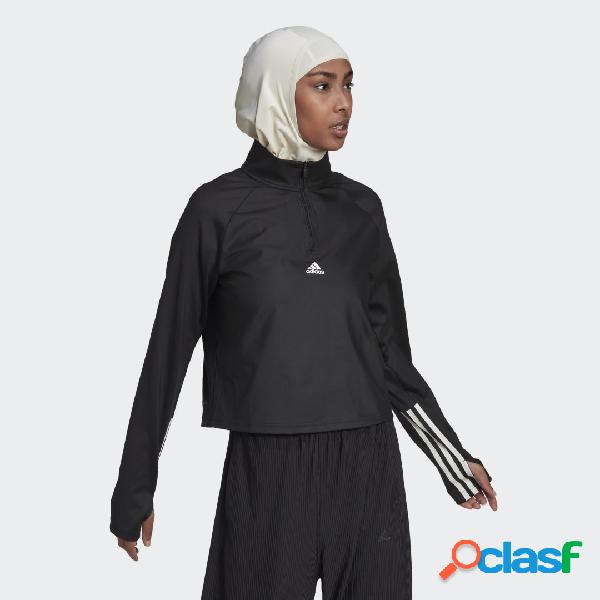 Maglia Hyperglam Cut 3-Stripes 1/4-Zip