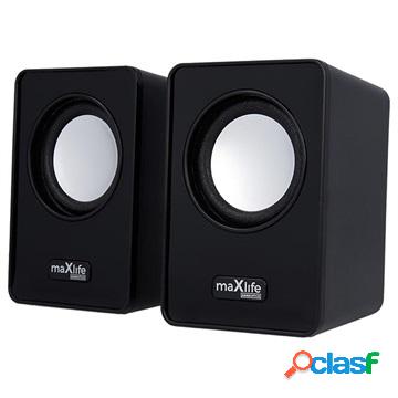 Maxlife Home Office MXHS-01 Computer Speakers - 2x3W - Black