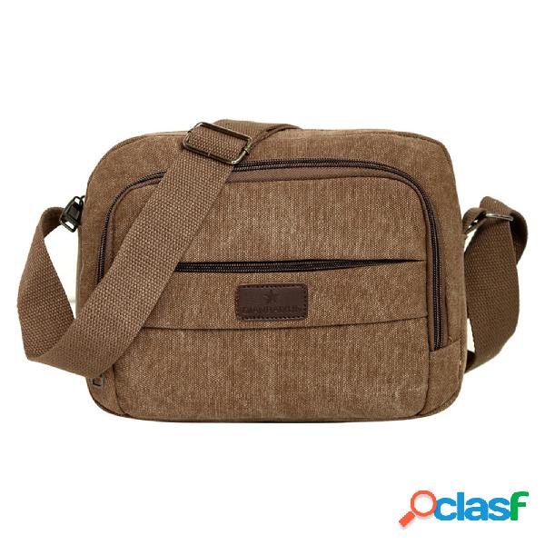 Menico Uomo Tela lavata Casual Crossbody resistente allusura