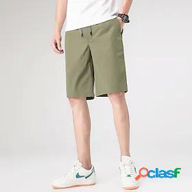 Mens Casual Shorts Shorts Knee Length Pants Micro-elastic