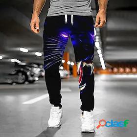 Men's Designer Casual / Sporty 3D Print Drawstring Elastic
