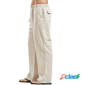 Men's Harlem Pants Pure Color Harem Straight Loose Full